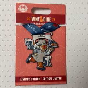 Disney RunDisney Wine & Dine 2024 Medal Pin 5K NEW